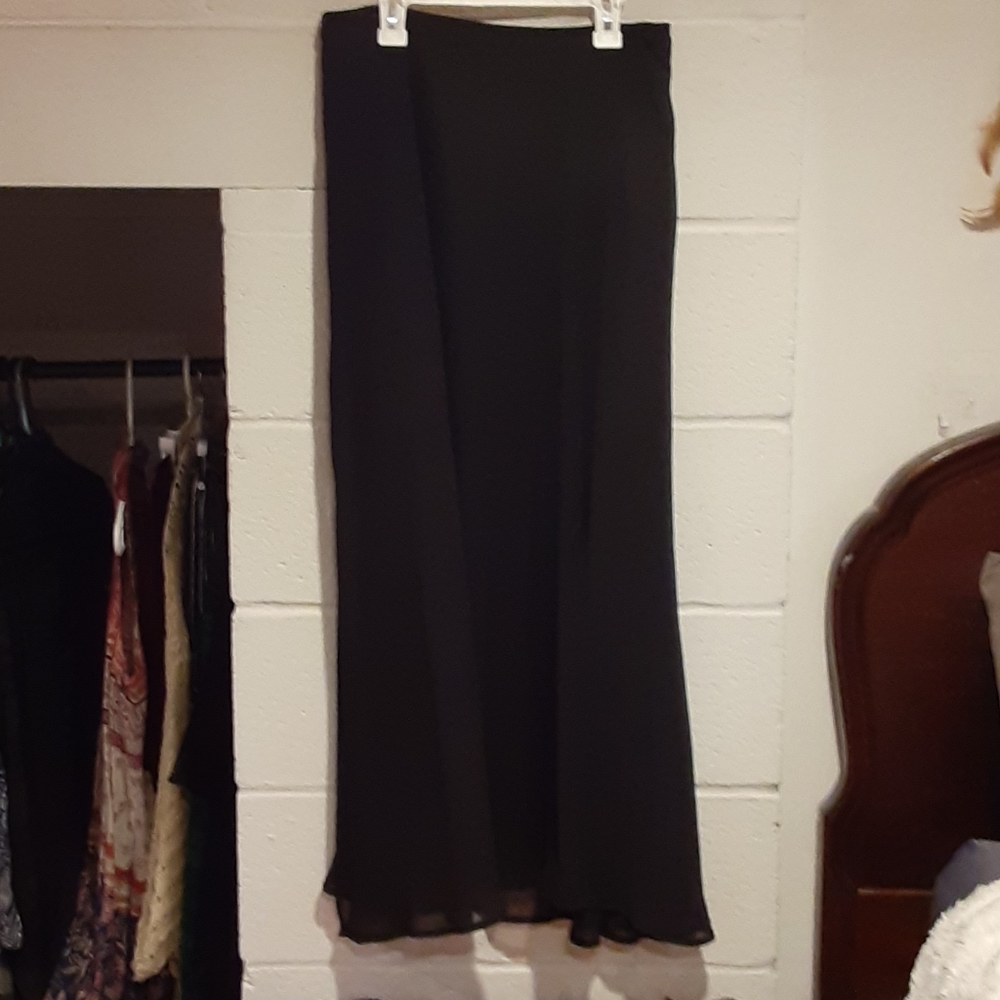 Long Black Sheer Skirt